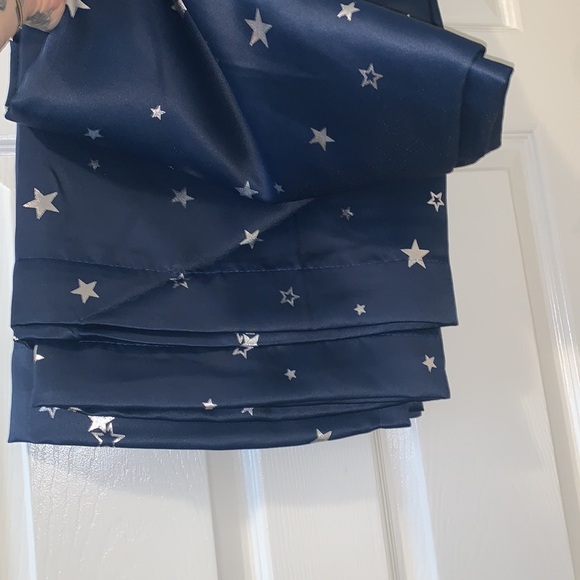 Half Moon Blue w Silver Stars 52”x84” Room Darkening  Insulated Curtains NEW - Picture 11 of 17